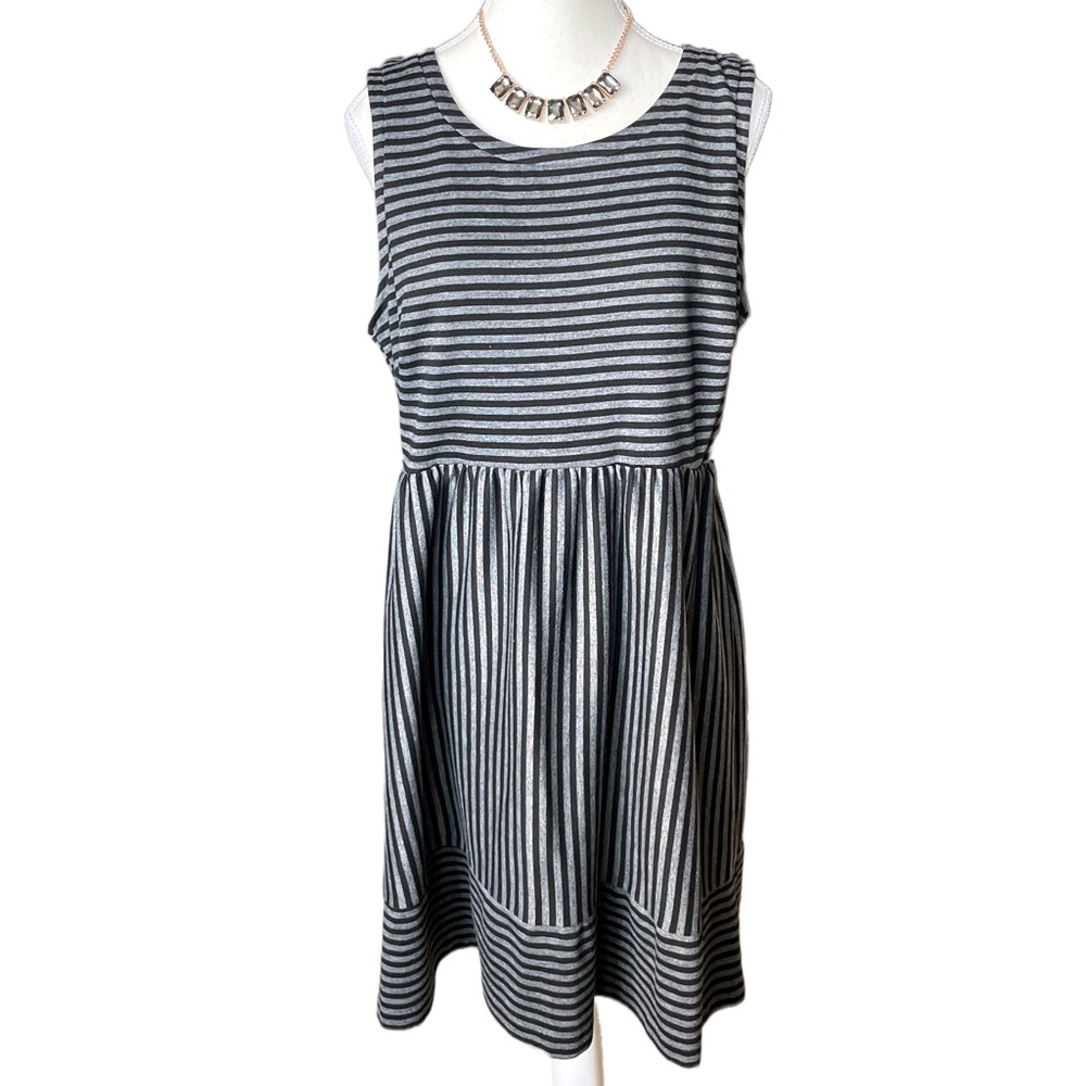 Daisy Fuentes Sleeveless Heathered Fit & Flare Dress